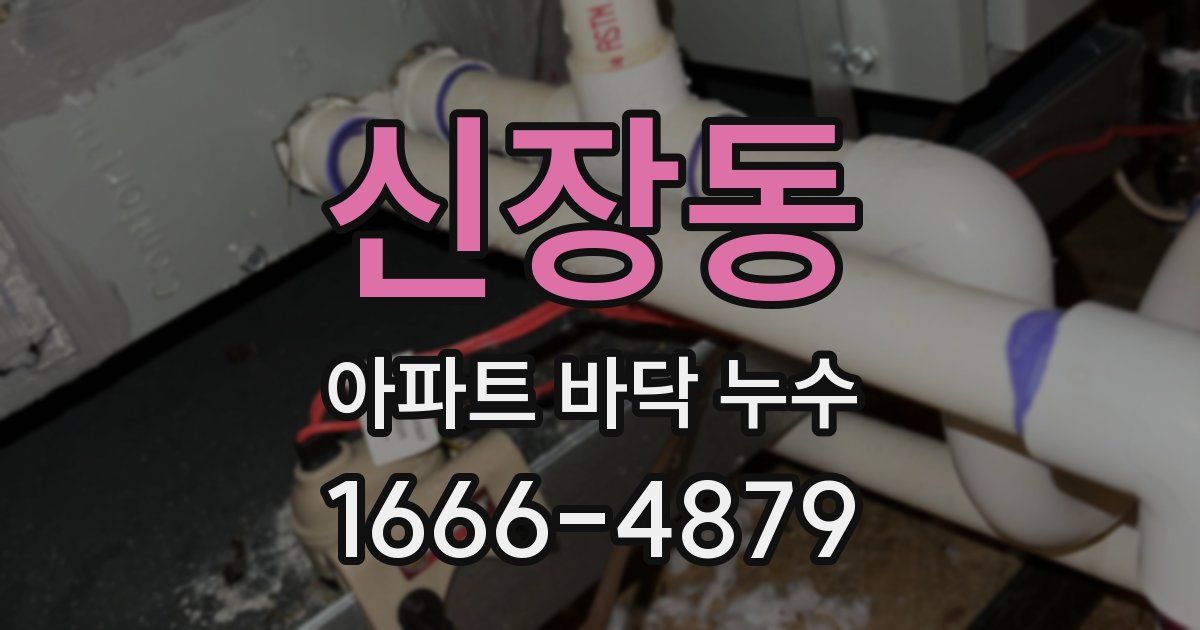 신장동 아파트 바닥 누수