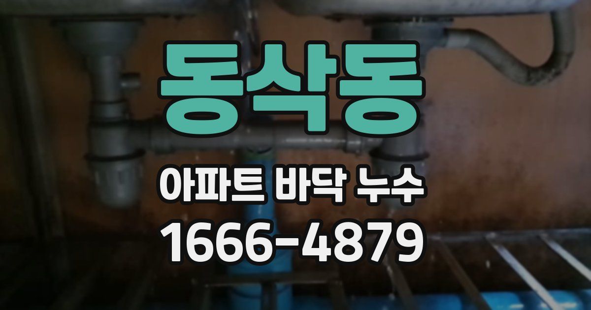 동삭동 아파트 바닥 누수