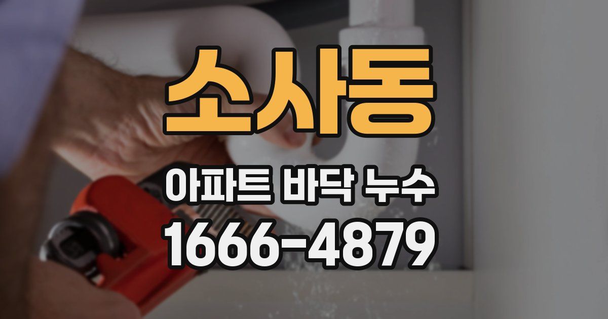 소사동 아파트 바닥 누수