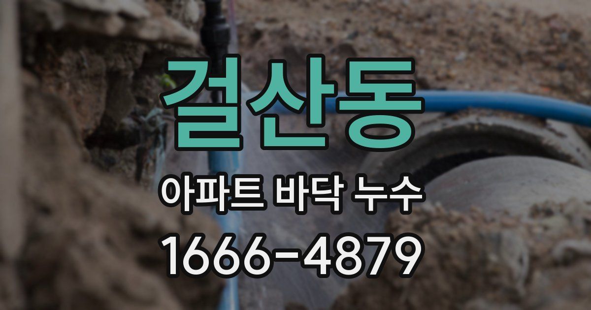 걸산동 아파트 바닥 누수