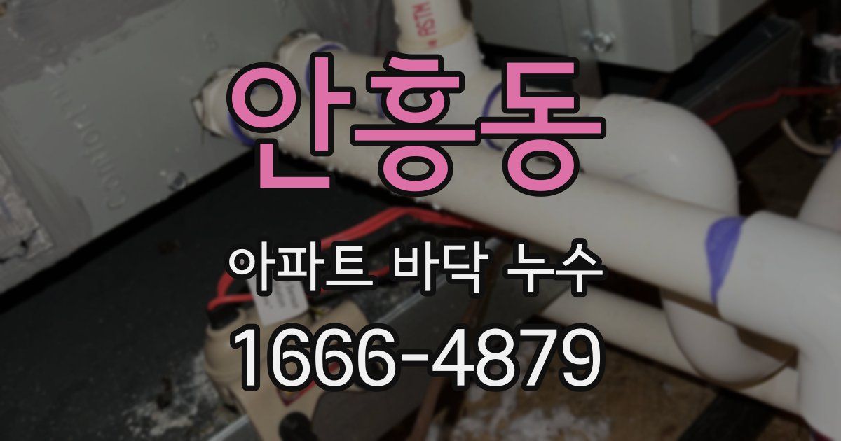 안흥동 아파트 바닥 누수