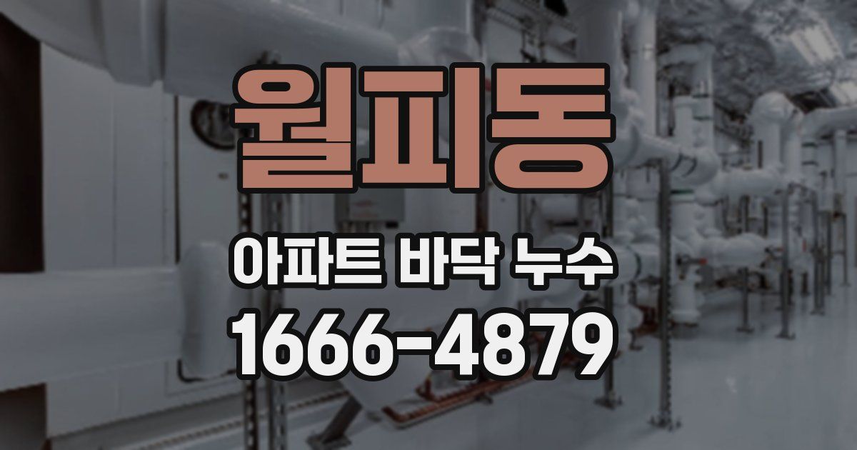 월피동 아파트 바닥 누수