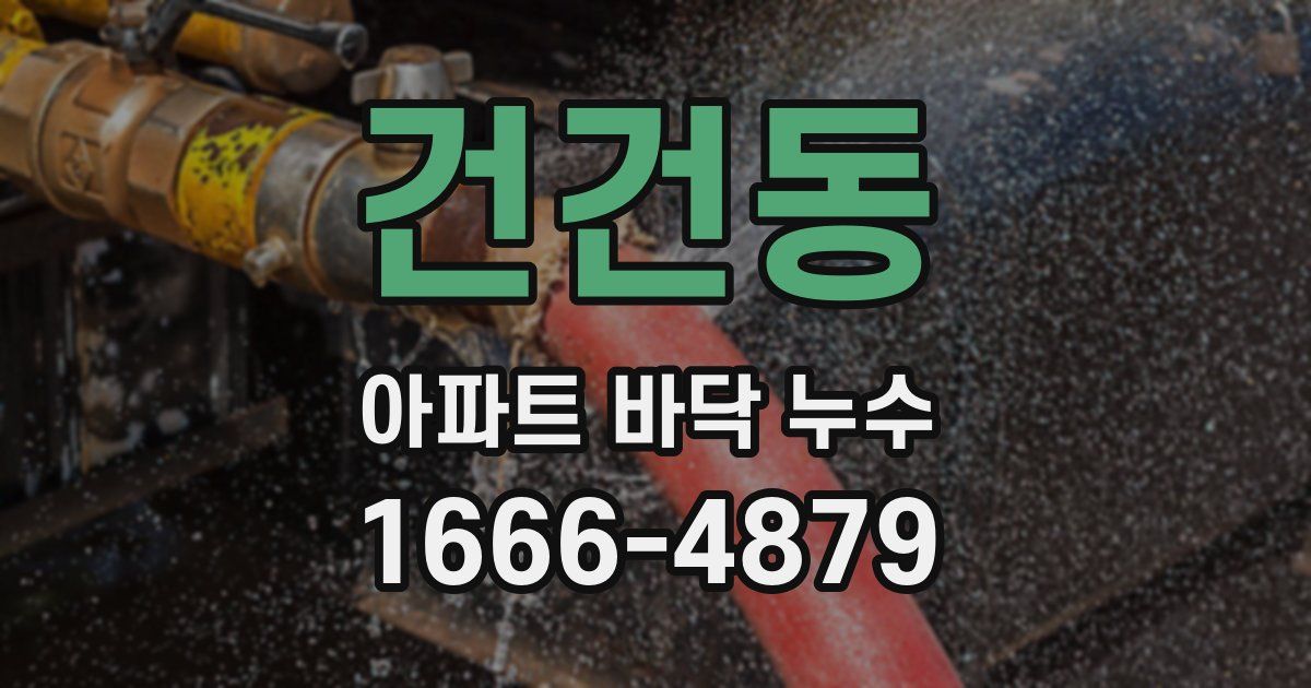 건건동 아파트 바닥 누수