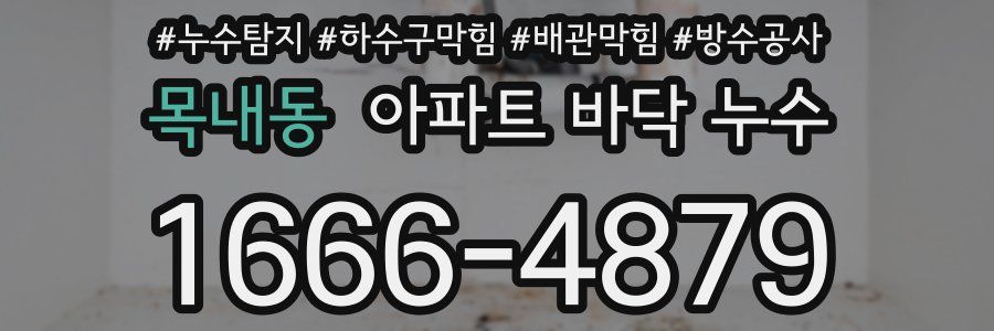 목내동 아파트 바닥 누수