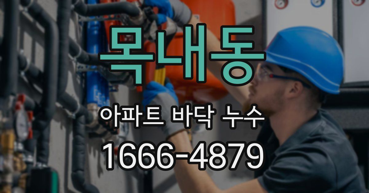 목내동 아파트 바닥 누수