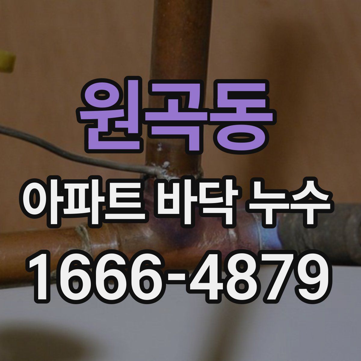 원곡동 아파트 바닥 누수