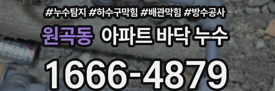 원곡동 아파트 바닥 누수