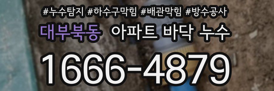 대부북동 아파트 바닥 누수