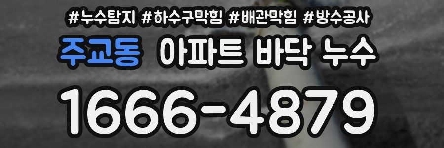 주교동 아파트 바닥 누수