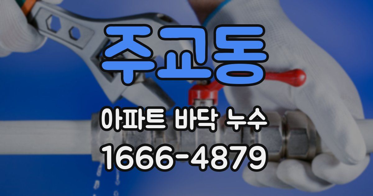 주교동 아파트 바닥 누수