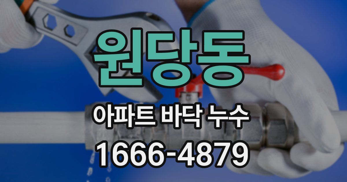 원당동 아파트 바닥 누수
