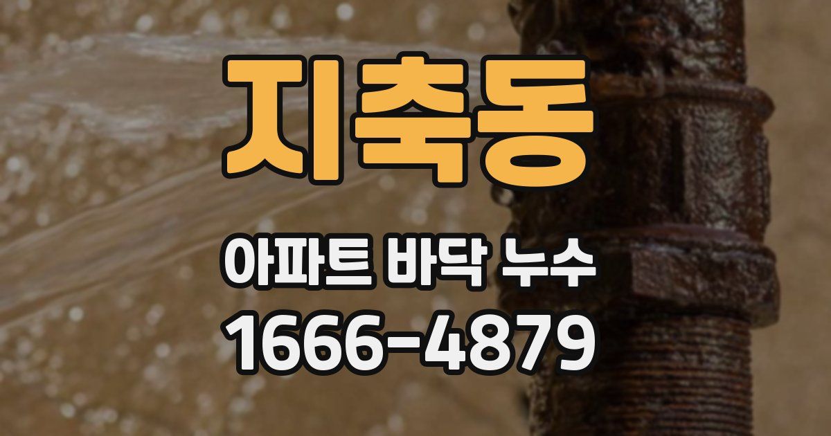 지축동 아파트 바닥 누수