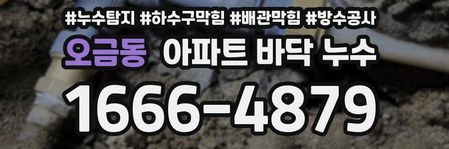 오금동 아파트 바닥 누수