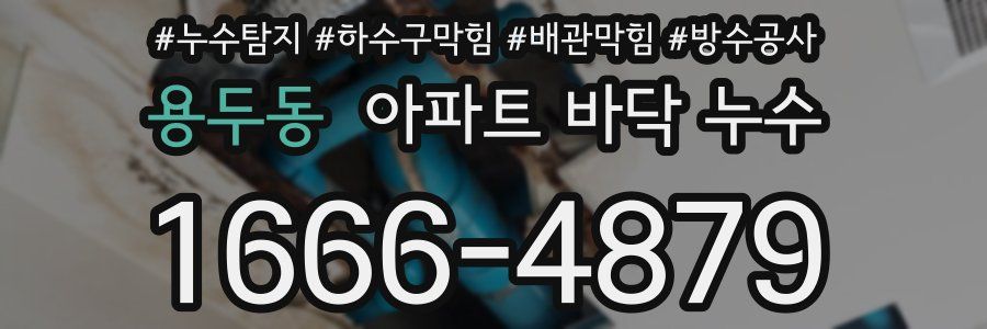 용두동 아파트 바닥 누수