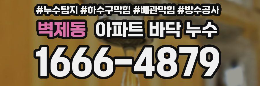 벽제동 아파트 바닥 누수