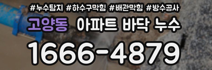 고양동 아파트 바닥 누수