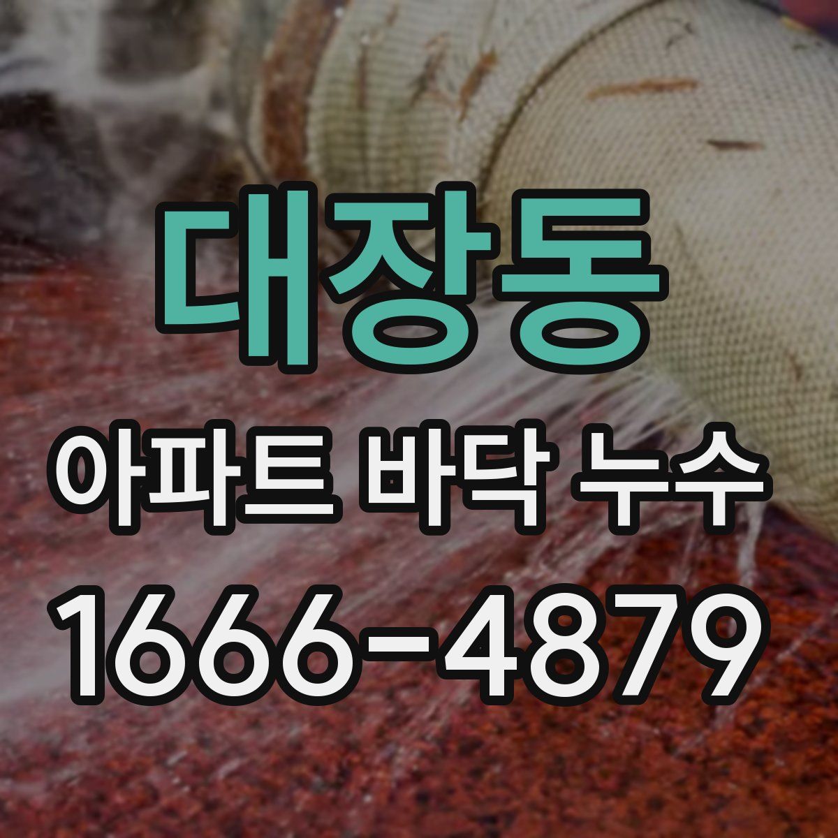 대장동 아파트 바닥 누수