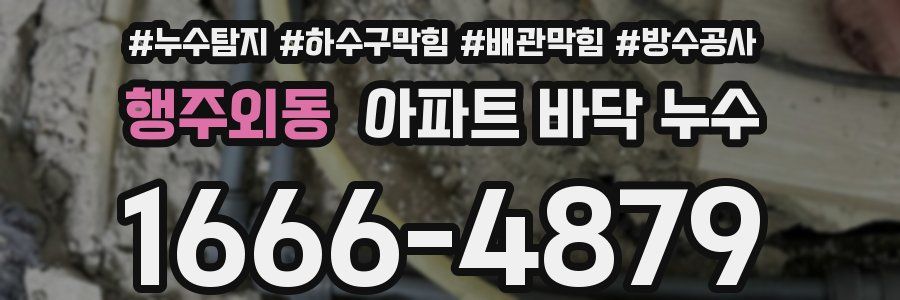 행주외동 아파트 바닥 누수
