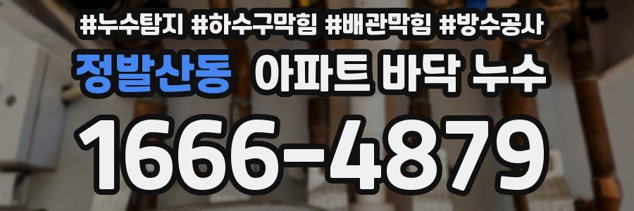 정발산동 아파트 바닥 누수