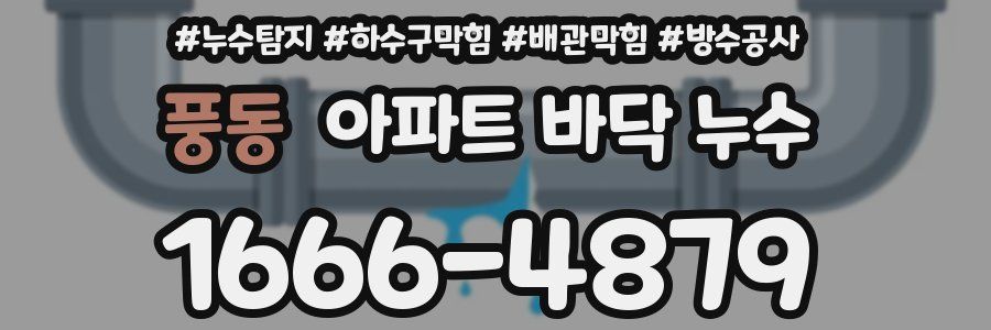 풍동 아파트 바닥 누수