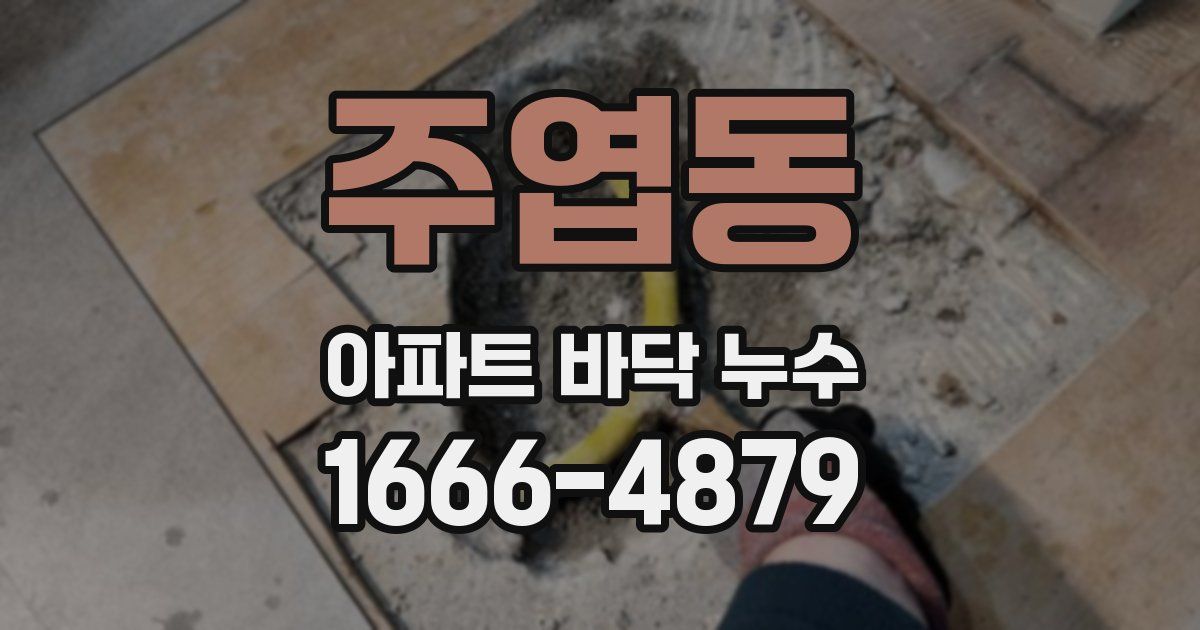 주엽동 아파트 바닥 누수