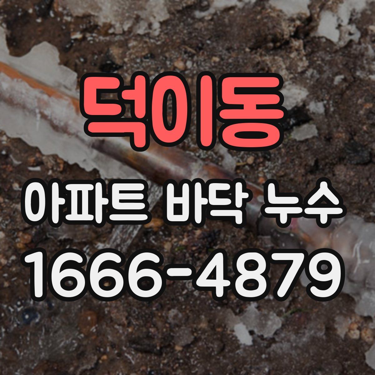 덕이동 아파트 바닥 누수