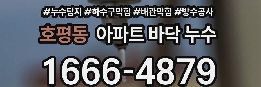 호평동 아파트 바닥 누수