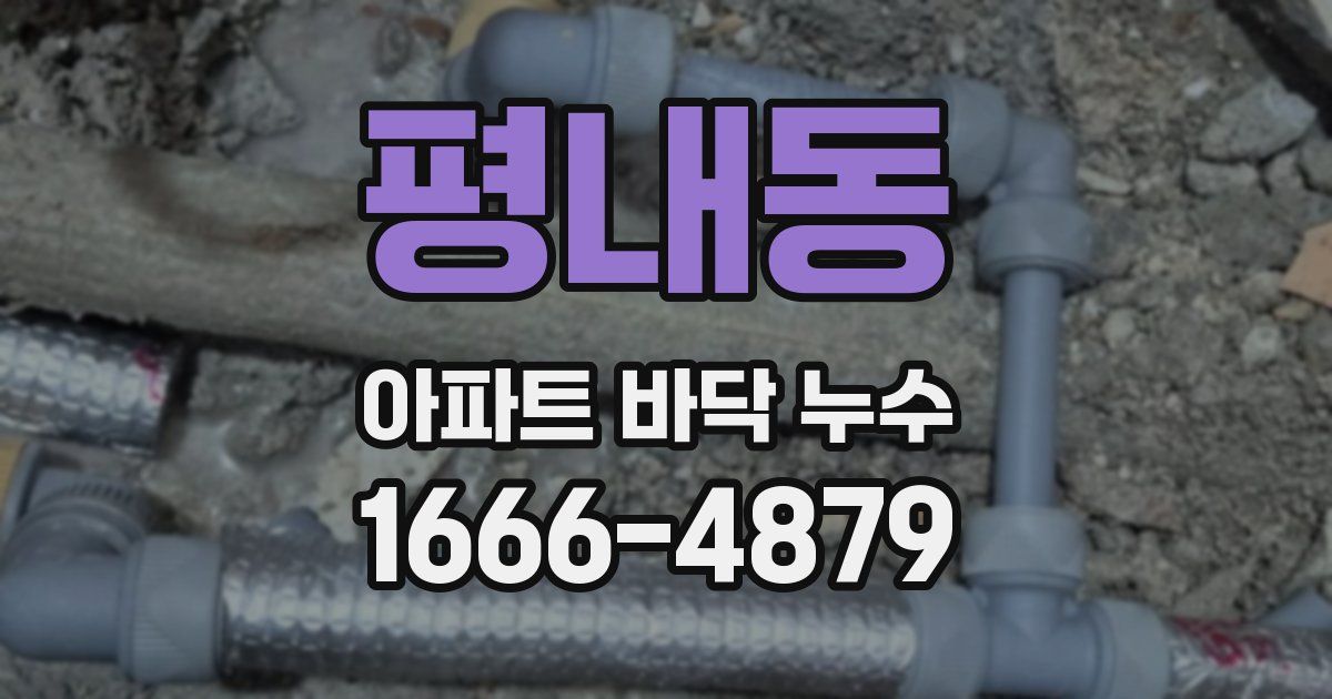 평내동 아파트 바닥 누수