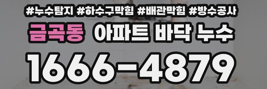 금곡동 아파트 바닥 누수