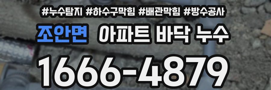 조안면 아파트 바닥 누수