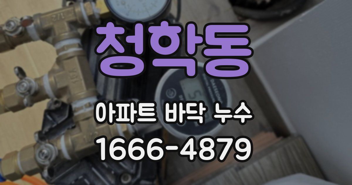 청학동 아파트 바닥 누수