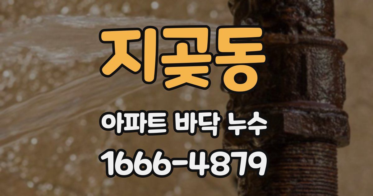 지곶동 아파트 바닥 누수