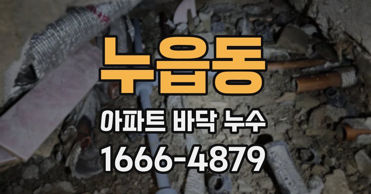 누읍동 아파트 바닥 누수