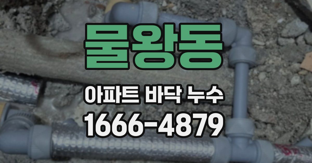 물왕동 아파트 바닥 누수