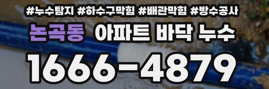 논곡동 아파트 바닥 누수