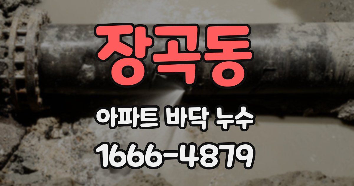 장곡동 아파트 바닥 누수