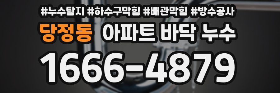 당정동 아파트 바닥 누수