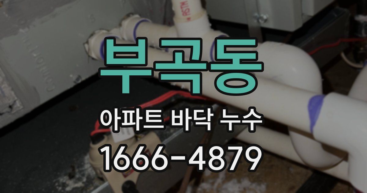 부곡동 아파트 바닥 누수