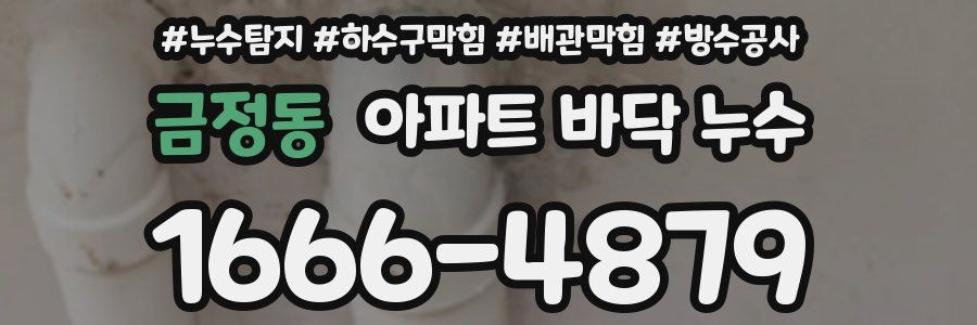 금정동 아파트 바닥 누수