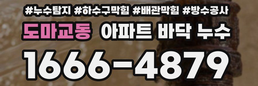 도마교동 아파트 바닥 누수