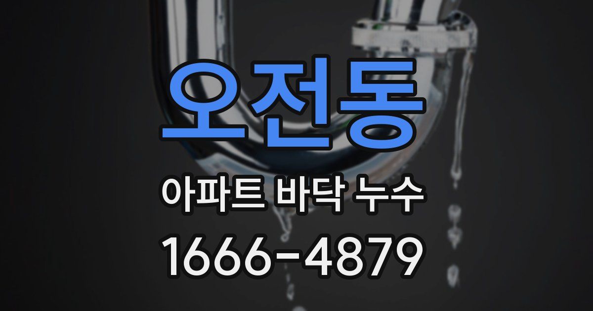 오전동 아파트 바닥 누수