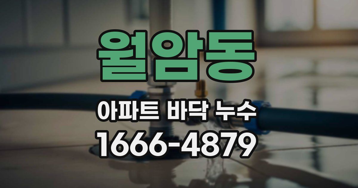 월암동 아파트 바닥 누수