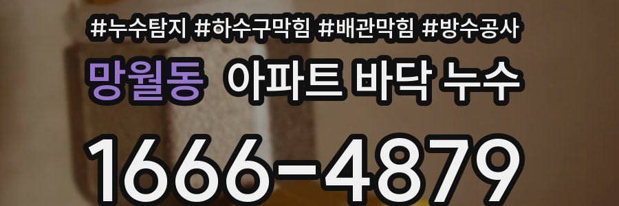 망월동 아파트 바닥 누수