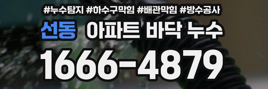 선동 아파트 바닥 누수