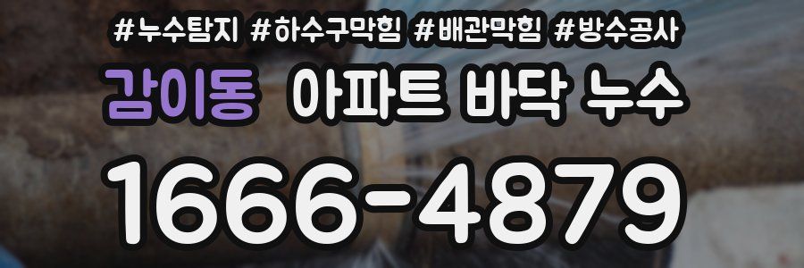 감이동 아파트 바닥 누수