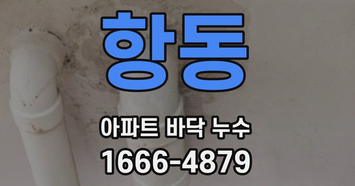 항동 아파트 바닥 누수