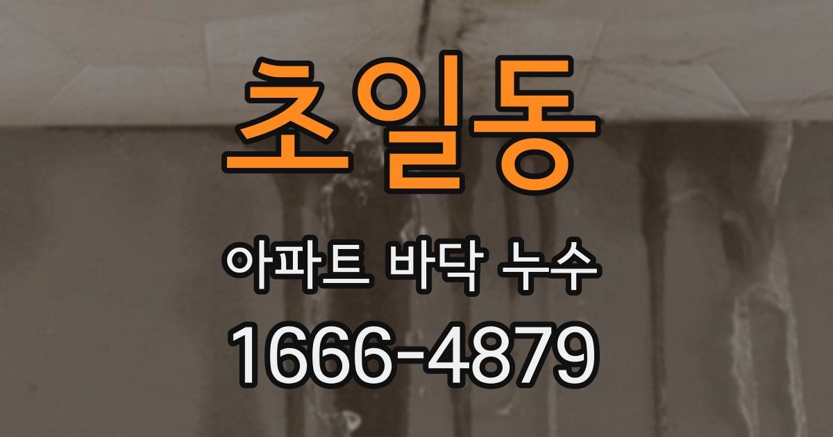 초일동 아파트 바닥 누수