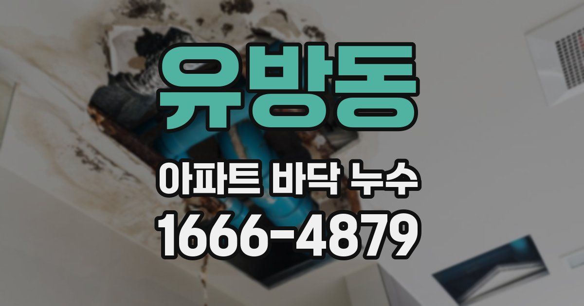 유방동 아파트 바닥 누수