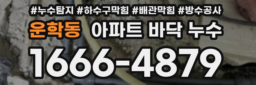 운학동 아파트 바닥 누수