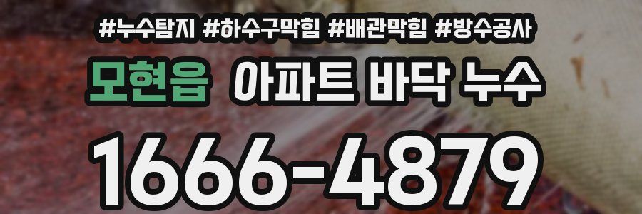 모현읍 아파트 바닥 누수